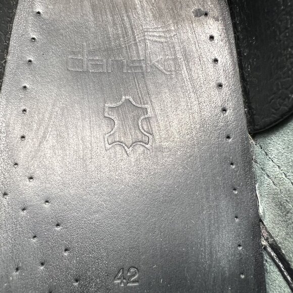 Dansko Womens 11.5 Professional Retro Streamer Patent Leather Clogs Comfort Shoe - Picture 15 of 16